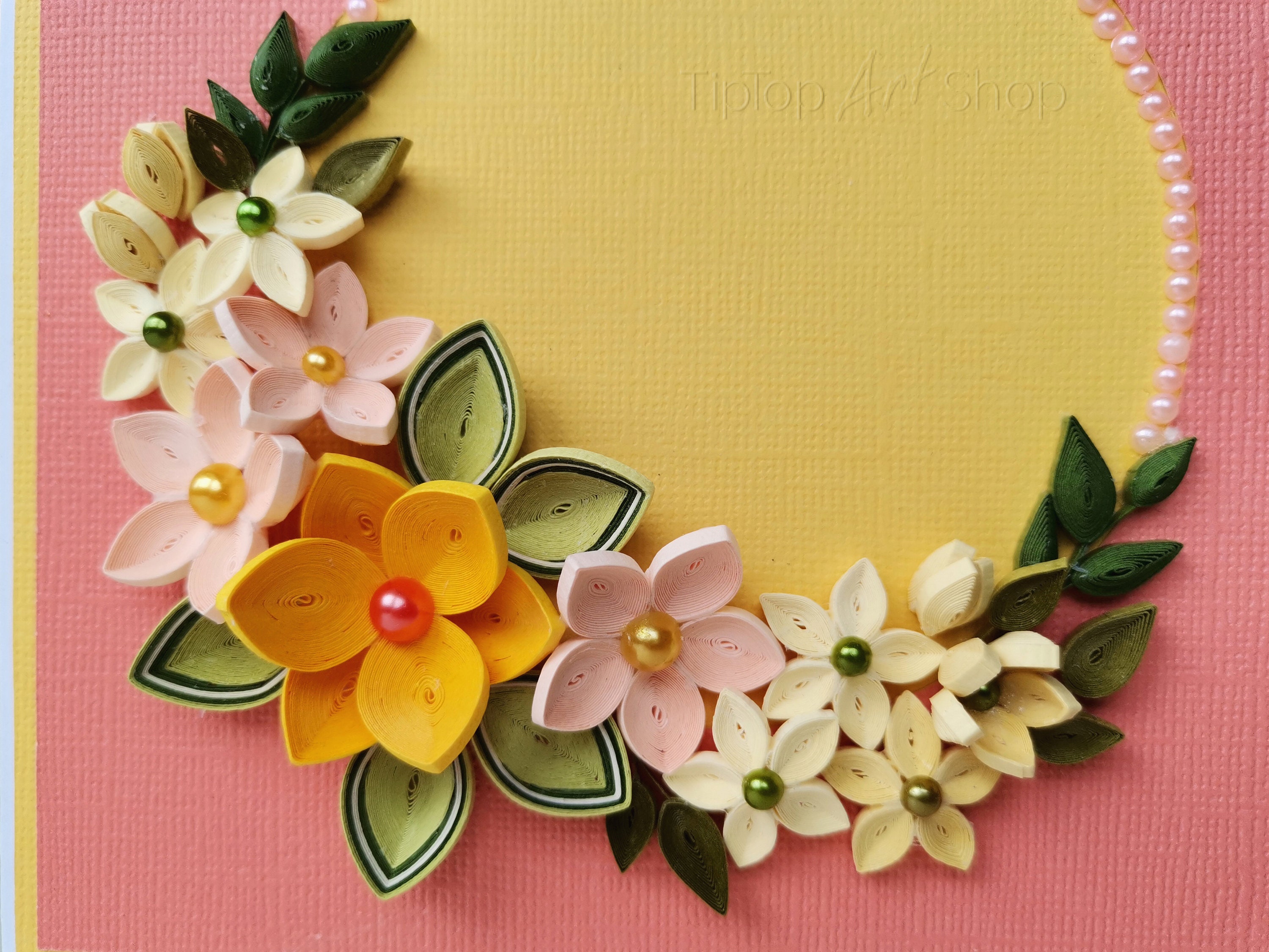 Birthday Quilling Card for Mom Homemade Anniversary Greeting Card Etsy