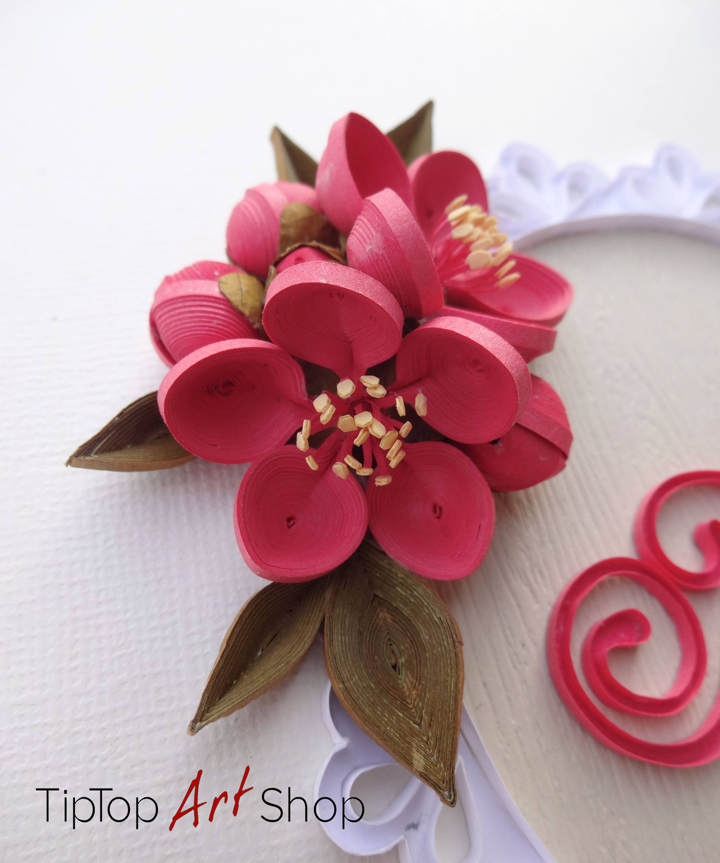 Personalized Valentine's Day Gift Quilled Heart Frame With a Monogram ...