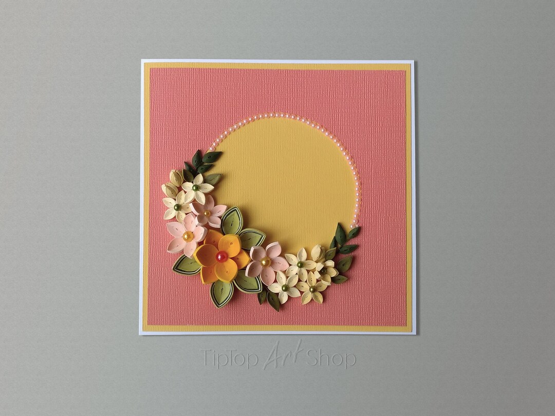 Birthday Quilling Card for Mom Homemade Anniversary Greeting Card Etsy