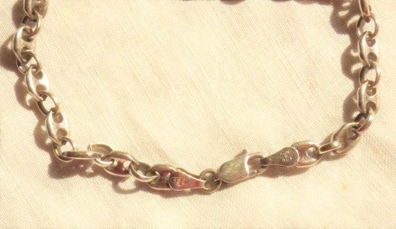 Silver Chain Link Wrist Bracelet, 925 Sterling, M… - image 6