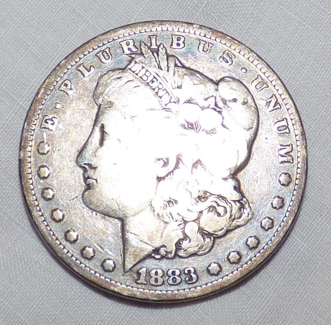 1883 Silver One Dollar, Circulated, Philadelphia Mint, Antique