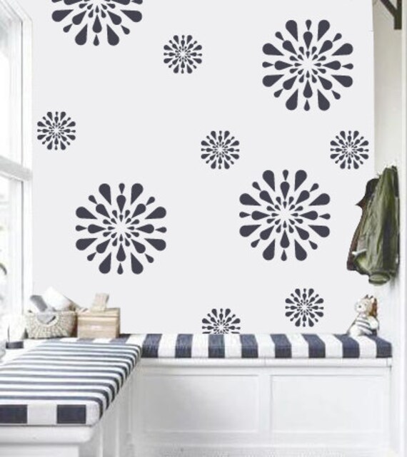 Flower pattern stencil Reusable wall stencil DIY home
