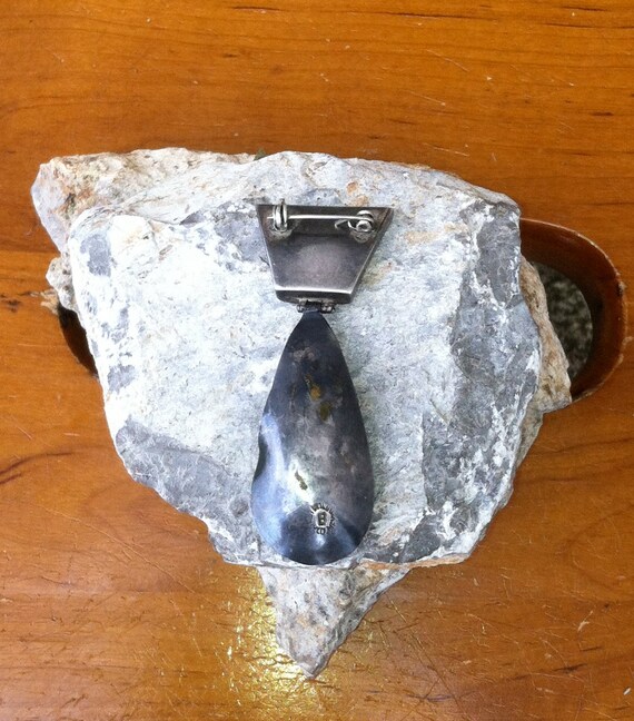 50's vintage Modernist Brutalist  Sterling silver… - image 2