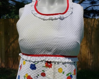 1970&#39;s Vintage Flower Child maxi dress/70&#39;s maxi dress boho bold flowers/70&#39;s white hippie maxi dress xs s