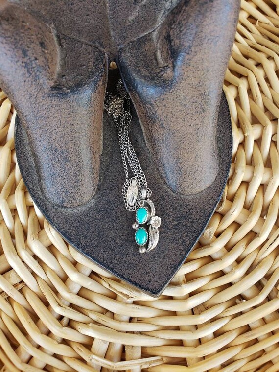 1960's vintage Native American sterling turquoise… - image 7