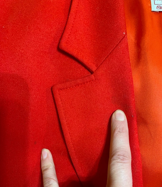 Vintage 90s Pendleton Wool Blazer: Cherry Red Jac… - image 5