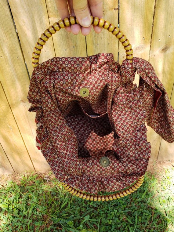 1970's Vintage Granny Square boho handbag/70's re… - image 4