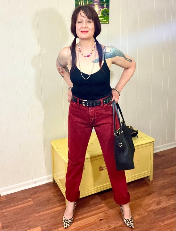Vintage Cherry Red Wrangler Jeans