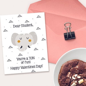 Valentine from Teacher- For Student - Students Valentines - Printable - Digital Download