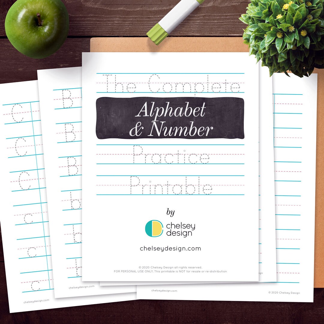 The Complete Alphabet & Number Practice Printable Digital Download