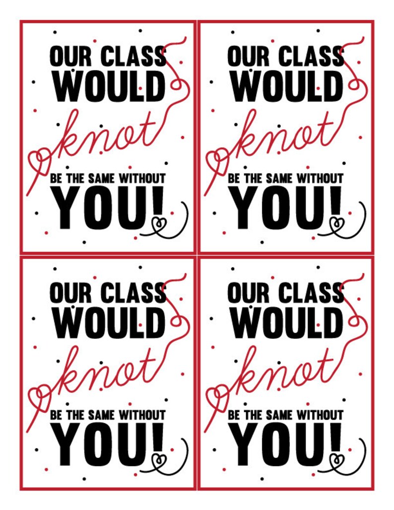 Printable Valentine for Teacher or Student Class Valentine Valentine ...