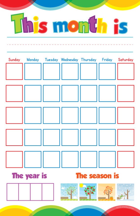 the kids calendar etsy