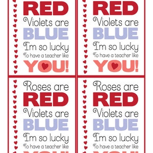 Tarjeta del Día de San Valentín para Profesor - De Estudiante - Impresión Digital - Papel tamaño carta