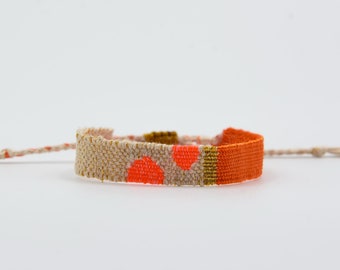 Handwoven Bracelet | Boho Textile Jewelry, Adjustable Tie Braids