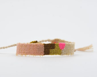 Handwoven Boho Bracelet | Egyptian Cotton Textile Jewelry