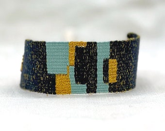 Handwoven bracelets | One-of-a-kind  | Textile jewelry |  Hand-woven bracelets | Unique gifts | Special accesories | Fiber Art Jewelry