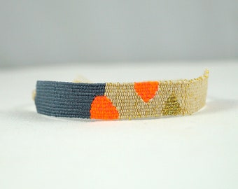 Handwoven Boho Bracelet | Egyptian Cotton Textile Jewelry