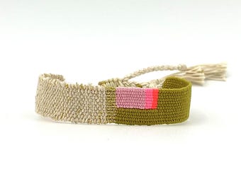 Handwoven Textile Bracelet | Boho Chic Fiber Art Jewelry