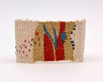 Handwoven bracelets | Limited Edition | Textile jewelry |  Boho chic style | Unique gifts | Woven Boho Jewelry | Fiber Art Jewelry