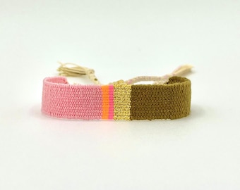 Handwoven Boho Bracelet: Textile Fiber Art Jewelry