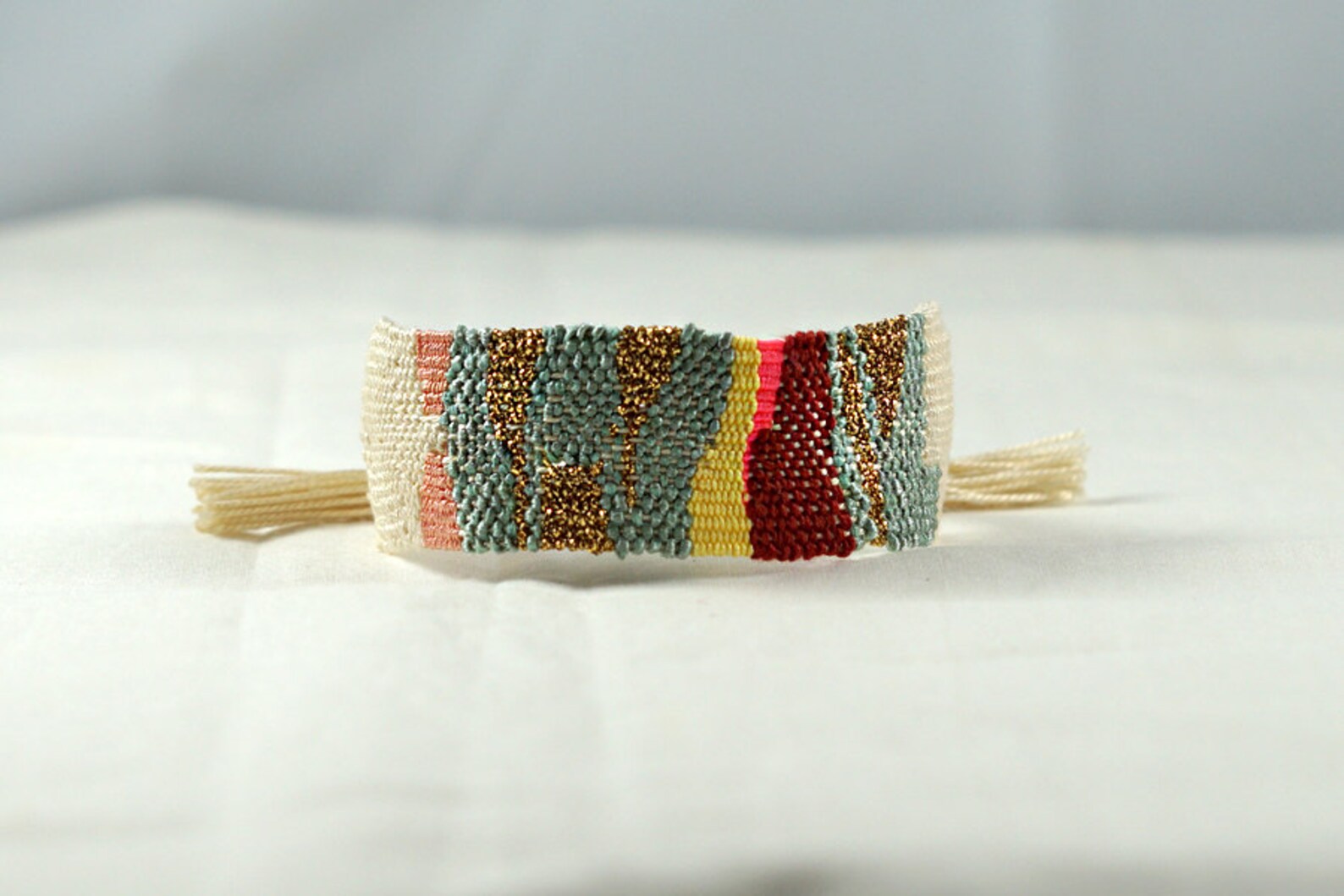 Handwoven Bracelets Textile jewelry Boho chic style Etsy