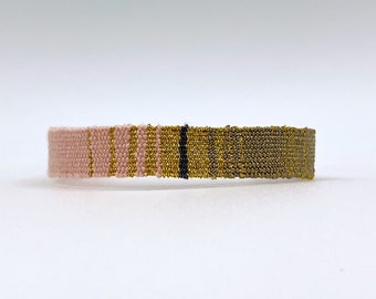Handwoven Bracelet | Egyptian Cotton, Silk, Metallic Threads