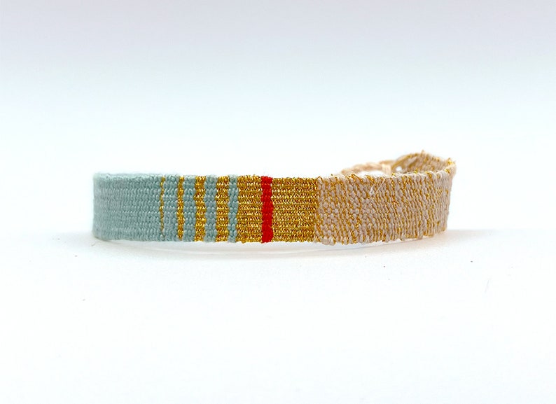 Handwoven bracelets Limited Edition Textile jewelry Boho chic style Unique gifts Woven Boho Jewelry Fiber Art Jewelry image 1