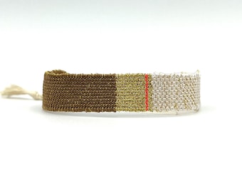 Handwoven Textile Bracelet | Boho Chic Egyptian Cotton Jewelry