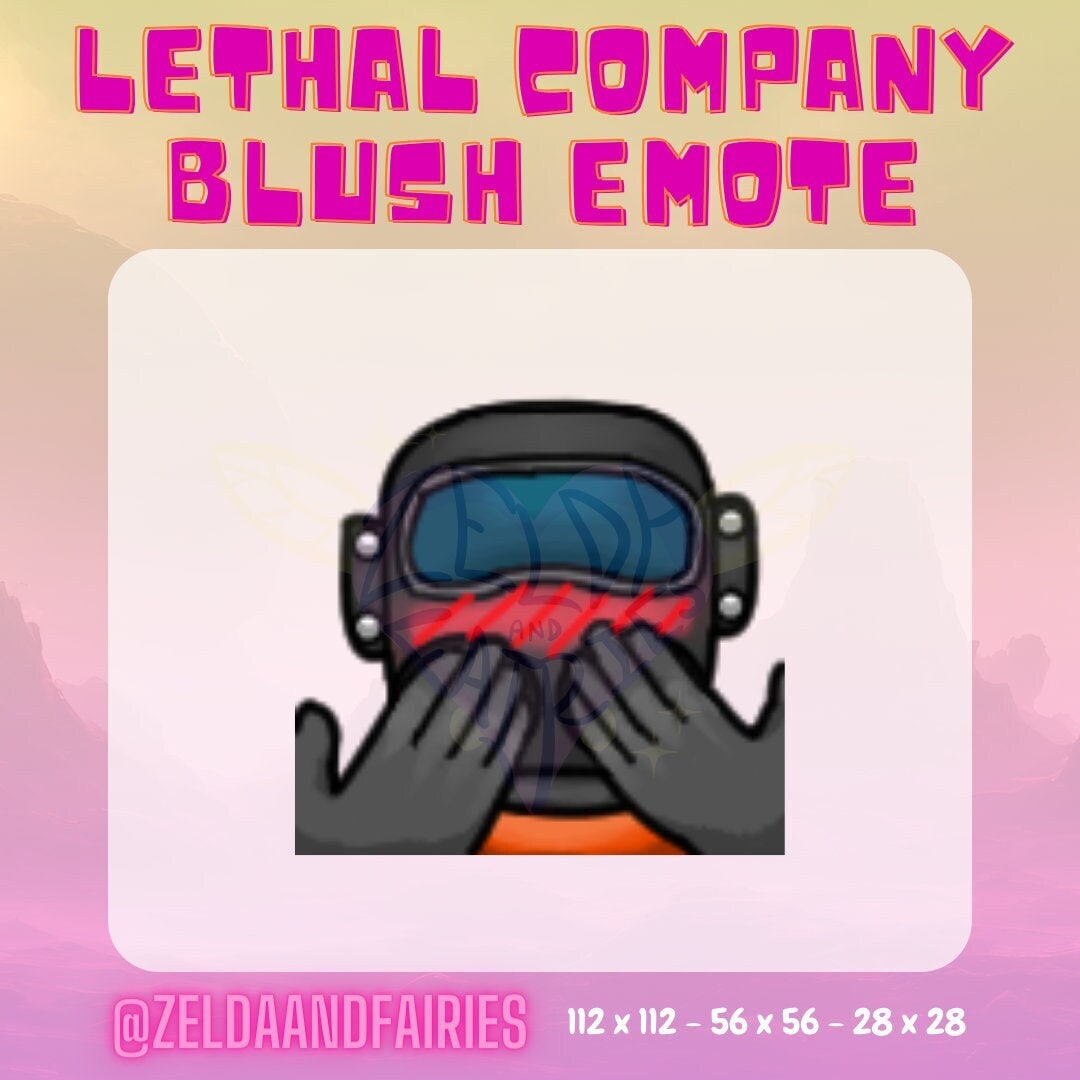 Lethal Company Blushing Emote for Twitch Etsy