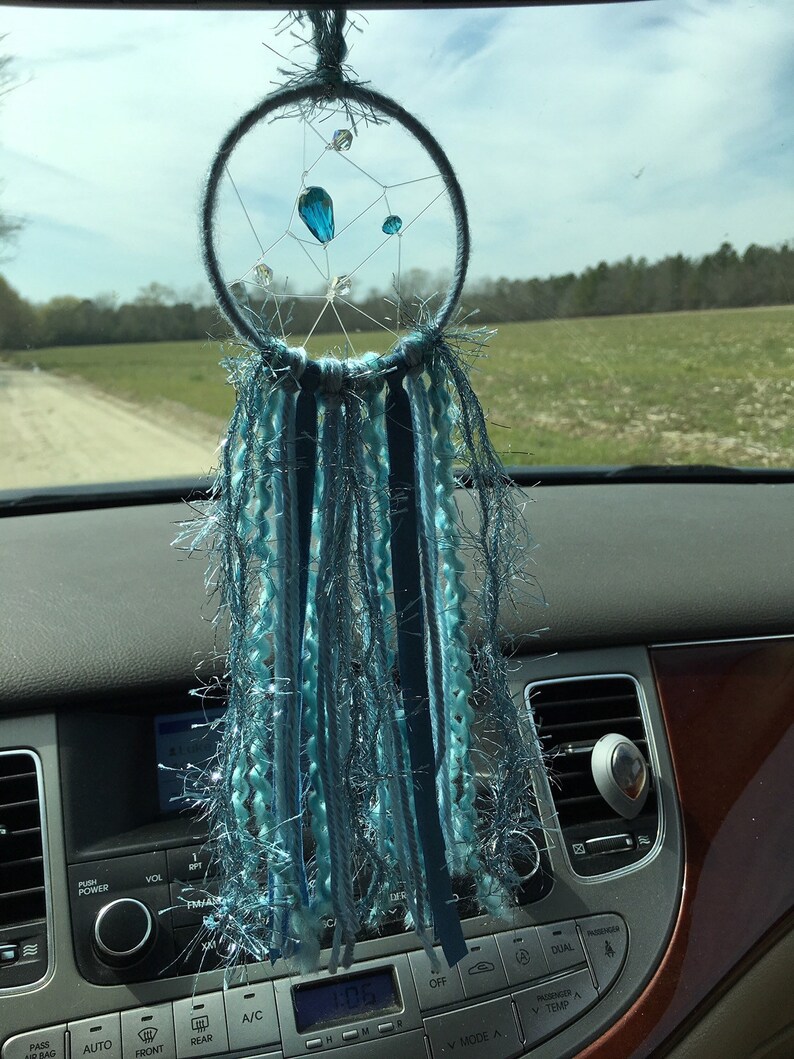 Small Dream Catcher Car Mirror Charm Car Accessory Etsy