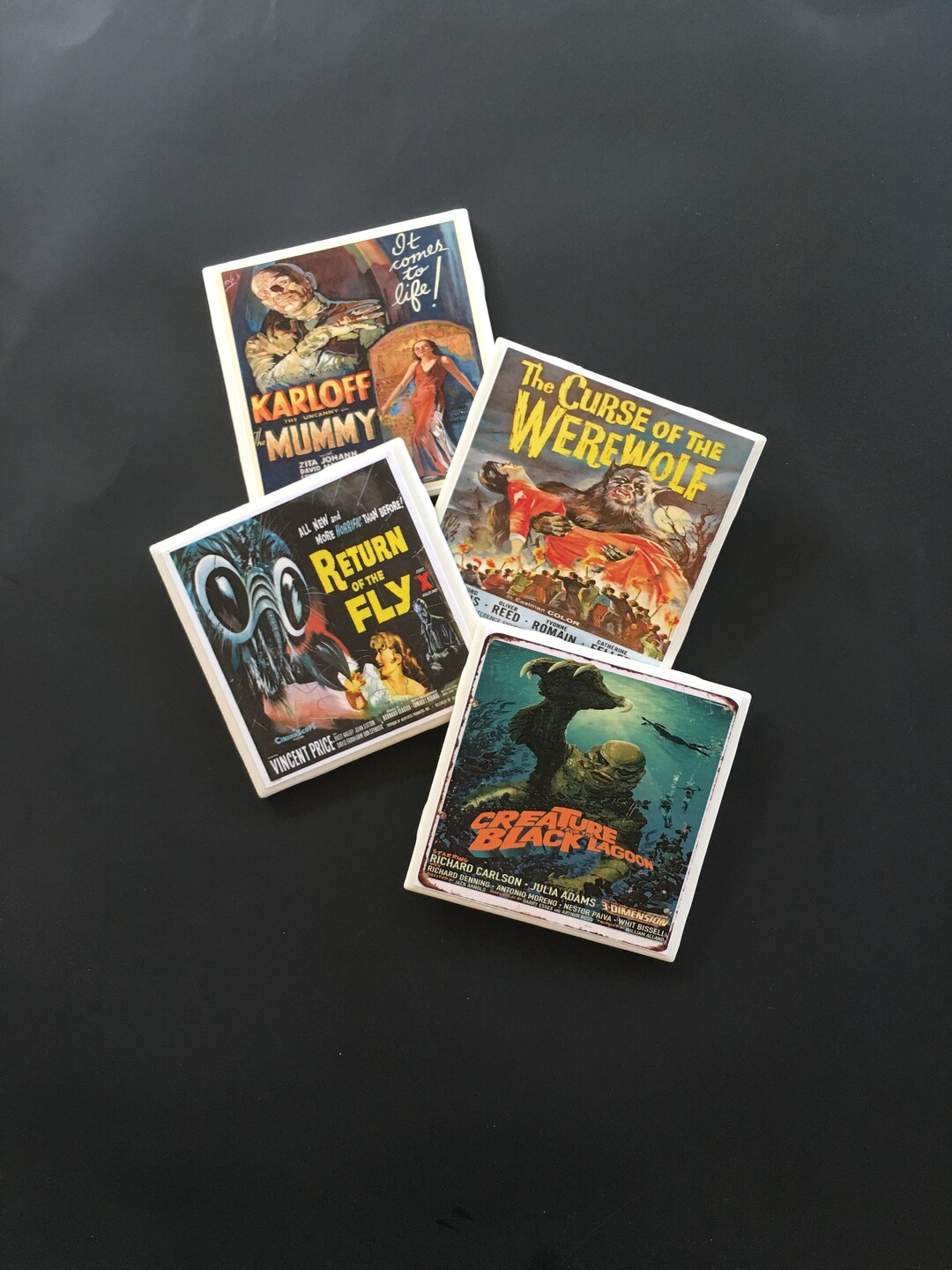 Horror Movie Coasters Scary Movies Tile Coasters Drink Coasters Kitschy