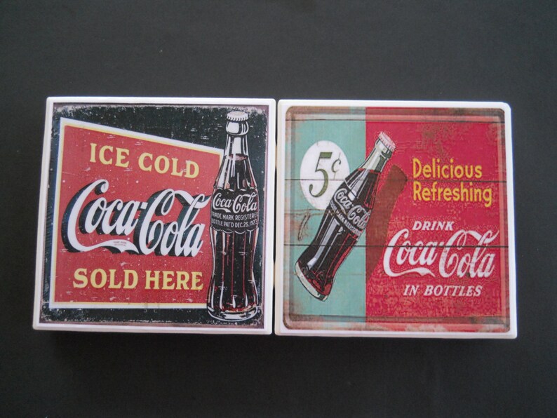 Vintage E Coasters Ceramic Tile Signs 50
