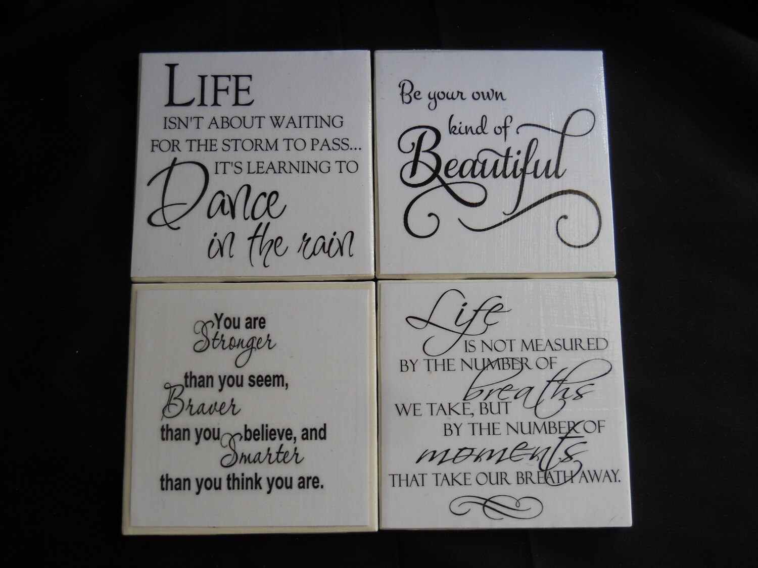 Inspirational Coasters Tile Coasters Inspirational Quotes Etsy