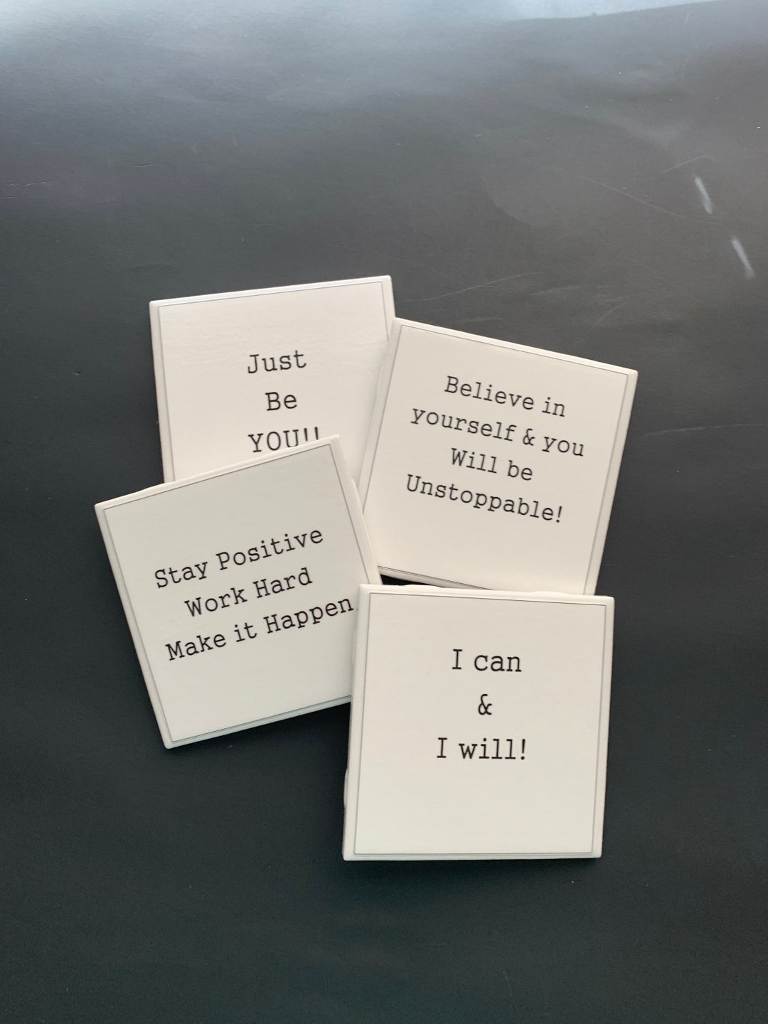 Inspirational Coasters Tile Coasters Work Coasters Etsy
