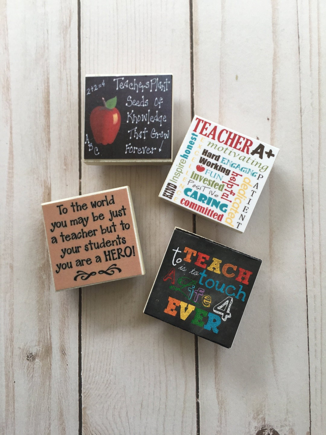Teacher Set Gift for Teachers Tile Etsy