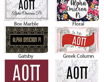 Alpha Omicron Pi Flag Etsy