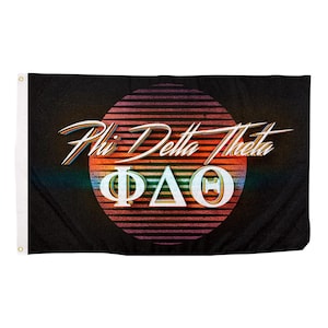 Phi Delta Theta 80&#39;s Fraternity Flag Greek Letter Use as a Banner Large 3 x 5 Feet Sign Decor Phi Delt