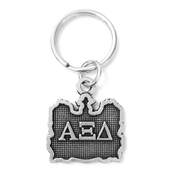 Alpha Xi Delta Metal Crest Keychain 