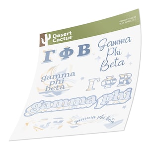 Gamma Phi Beta Sorority Variety Blue Marble Sticker Decal Laptop Water Bottle Car