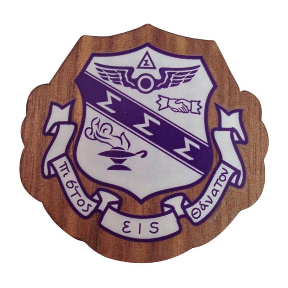 Sigma Nu Raised Wood Crest 3.5/" Paddle Accessory Sig Nu