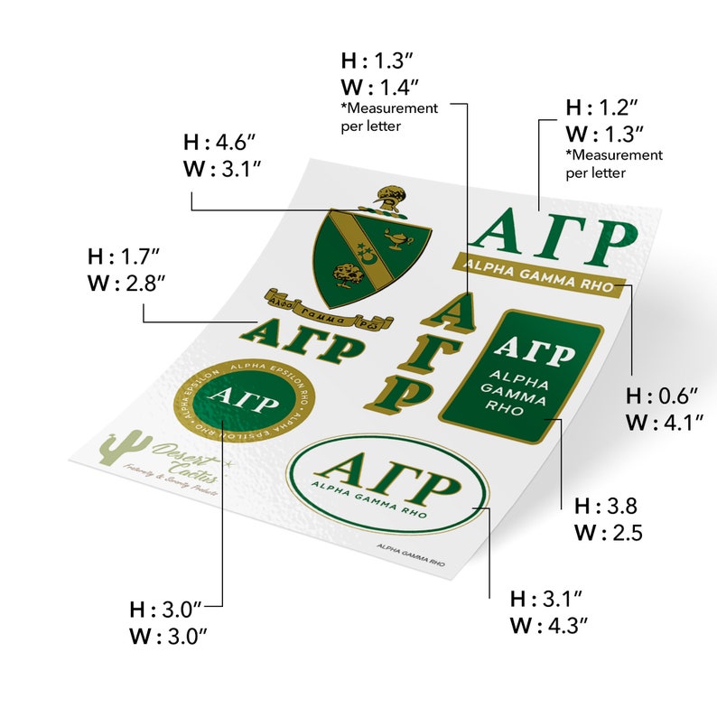 Alpha Gamma Rho Fraternity Traditional Crest and Letter Sticker Decal ...