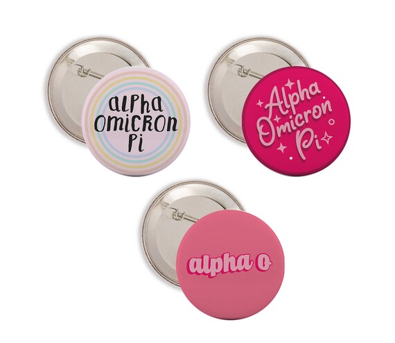 Alpha Omicron Pi 2.25 Inch Button Pack 