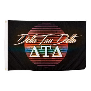 Delta Tau Delta 80&#39;s Fraternity Flag Greek Letter Use as a Banner Large 3 x 5 Feet Sign Decor DTD Delts
