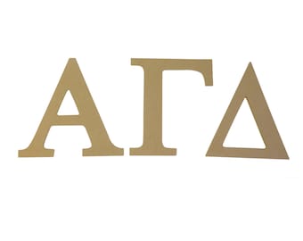 Alpha Gamma Delta Sorority 7.5&quot; Unfinished Wood Letter Set Alpha Gam