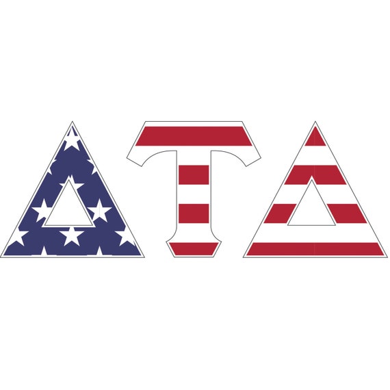 Delta Tau Delta 4" Fraternity Main Flag Sticker 