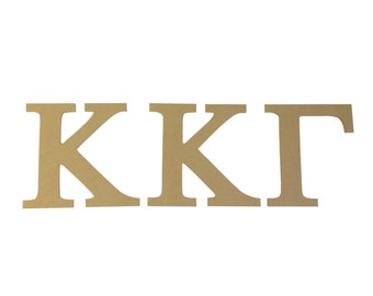Kappa Kappa Gamma Sorority 7.5&quot; Unfinished Wood Letter Set kkg