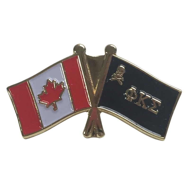 Phi Kappa Sigma Fraternity Flag and CANADA Flag Hand Painted Etsy