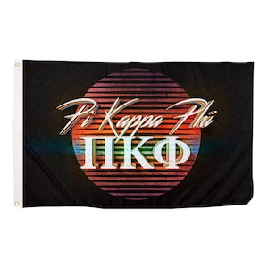 Pi Kappa Phi 80&#39;s Fraternity Flag Greek Letter Use as a Banner Large 3 x 5 Feet Sign Decor Pi Kapp