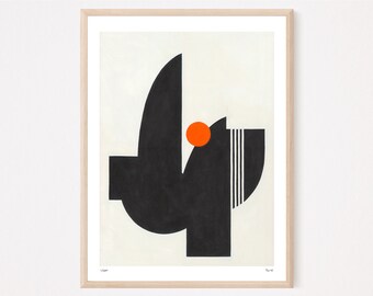 Abstract Geometric Art Print, Signed Giclée