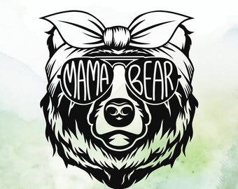 Mama Bear Vinyl Decal | Car Decal | Window Decal | Sticker | Laptops. Journals and More | Indoor/Outdoor | Permanent